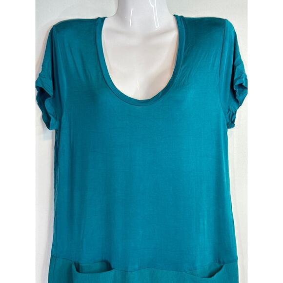 Anthropologie Dolan Left Coast Loren Mini Shift Dress Teal Pocket Casual Size XS - Picture 4 of 10